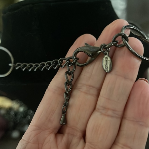 Express wide loop chain Mod Pewter Silver Choker Necklace - Picture 4 of 5